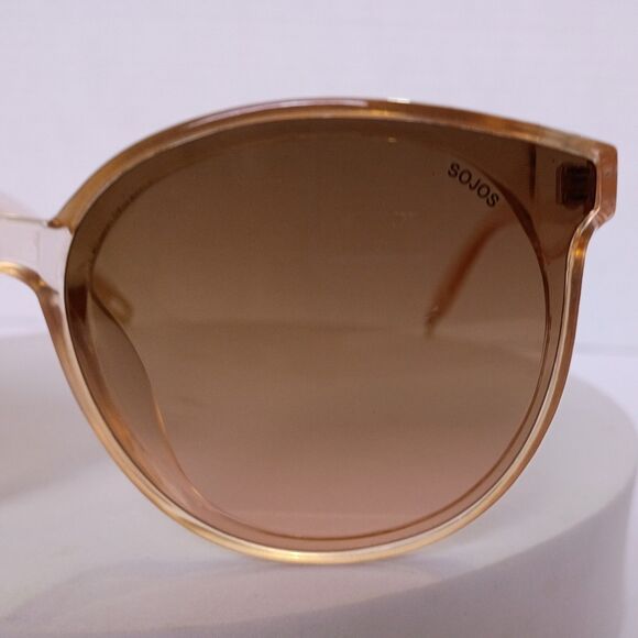 SOJOS SJ2057 Clear Brown / Gradient Brown Lens 63-17-149 Dolphin Sunglasses - Picture 14 of 15